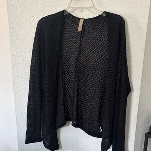 Black Open-Knit Women's Sweater